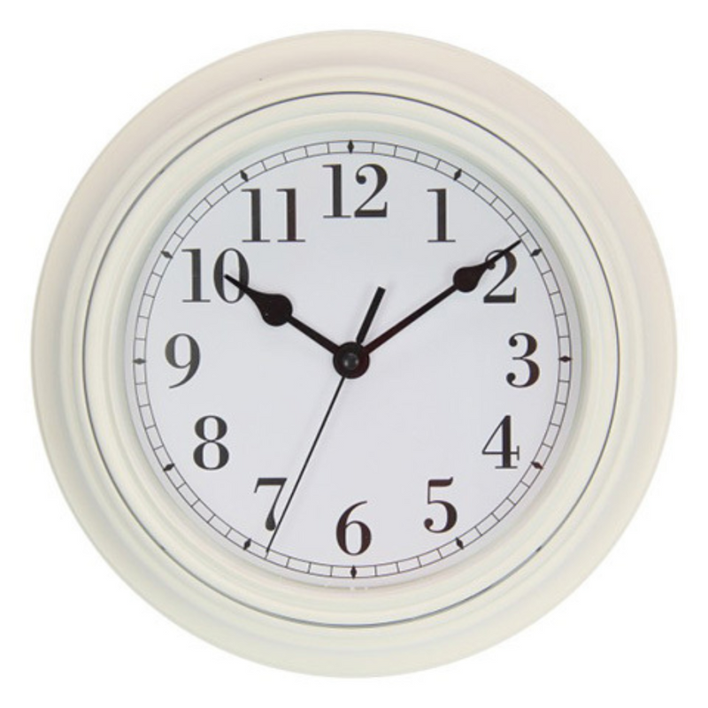 Small Clock Cream 23cm