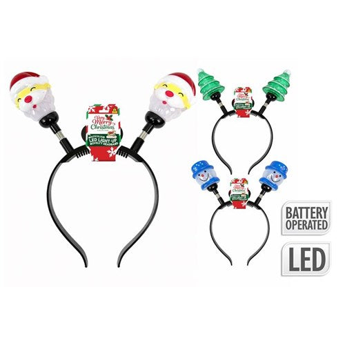 light up novelty Christmas headband two LED assorted