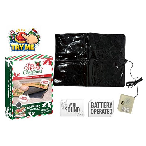 battery operated pressure sensor doormat with sound
