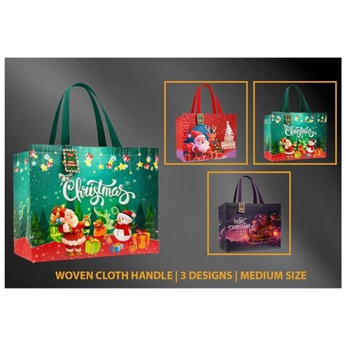 Christmas non woven bag 41 x 32 x 18cm assorted