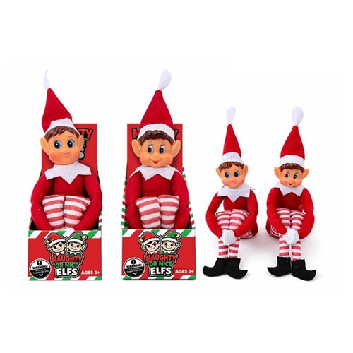 large 45cm Christmas elf assorted designs