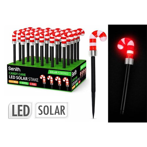 40cm solar LED candy cane Christmas stake light