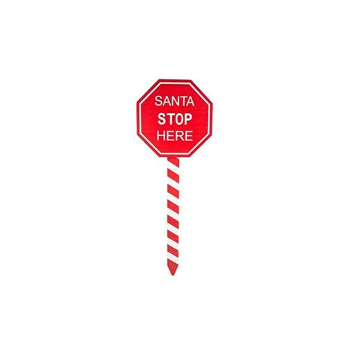 40cm Santa Stop Here Christmas sign
