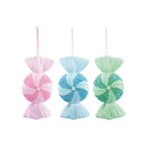 26cm glitter candy hanging Christmas decoration assorted