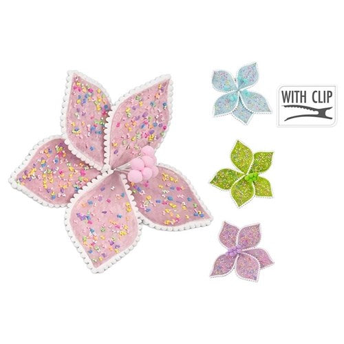 pastel sprinkles Christmas flower clip assorted designs