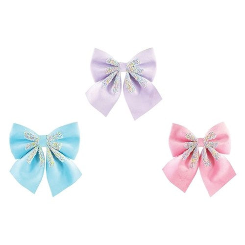 32cm pastel sprinkle tie bow Christmas decoration assorted