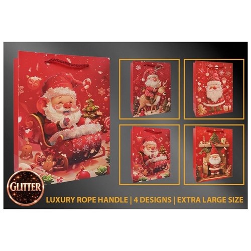 extra large Santa Christmas gift bag assorted designs