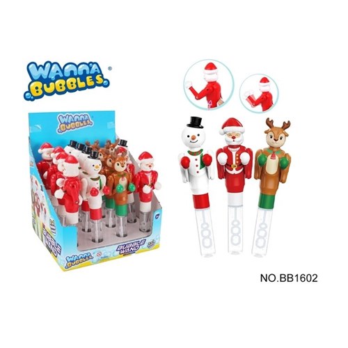 35ml Christmas boxing bubble wand assorted
