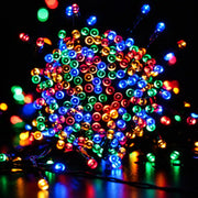 200 LED multicolour solar fairy lights 13.5m with 8 functions – thumbnail