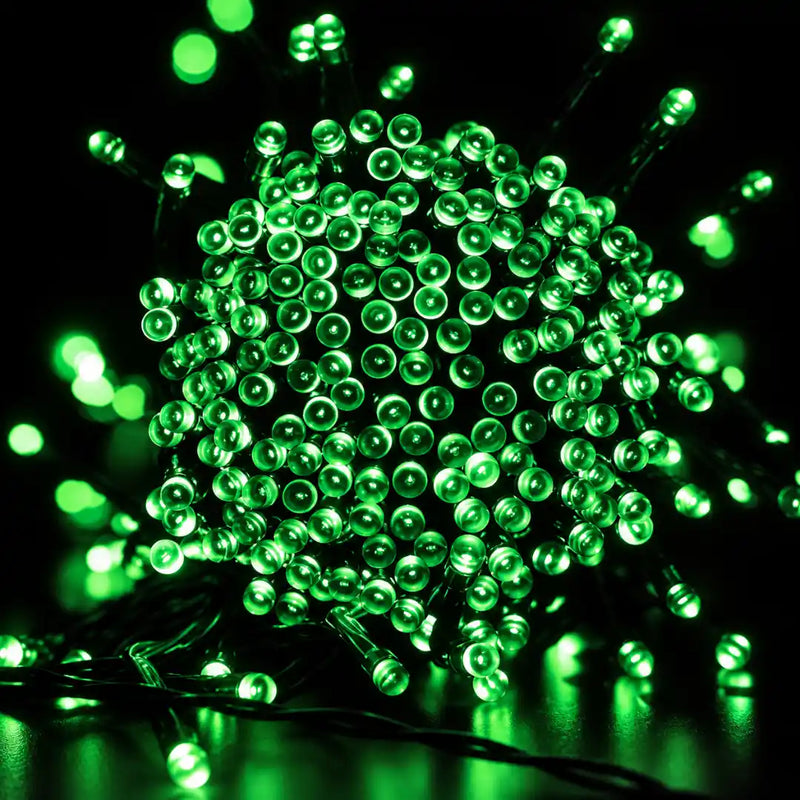 Green 200 LED solar fairy lights 13.5m