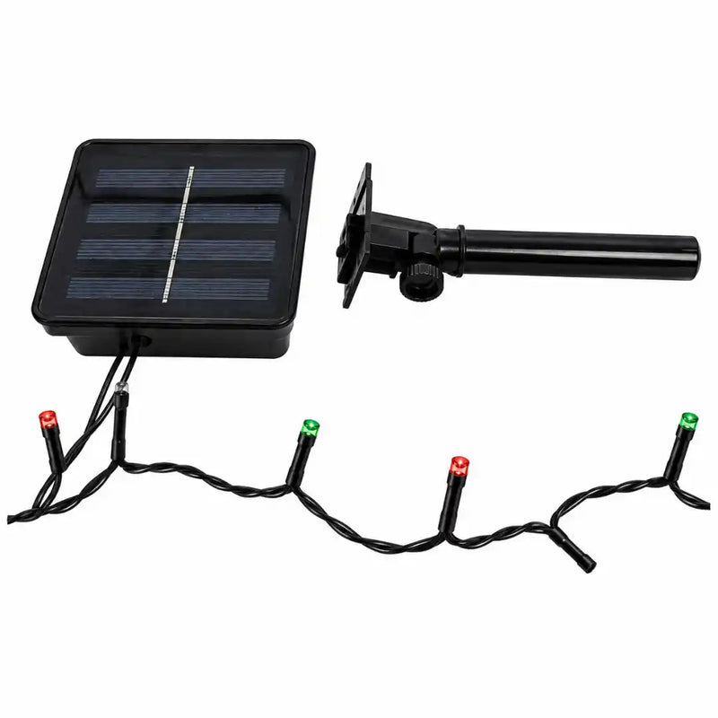 400 LED red and green solar fairy lights 25.5m with 8 functions