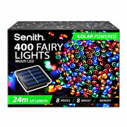 400 LED multicolour solar fairy lights 25.5m with 8 functions – thumbnail