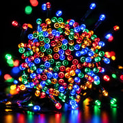 400 LED multicolour solar fairy lights 25.5m with 8 functions – thumbnail