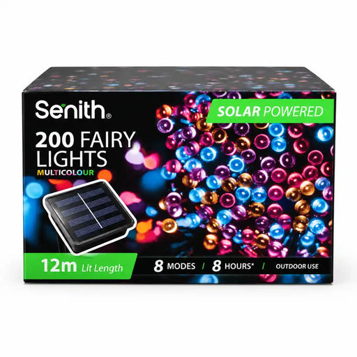 Macaroon colour 200 LED solar fairy lights 13.5m
