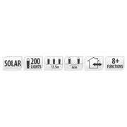 Macaroon colour 200 LED solar fairy lights 13.5m – thumbnail