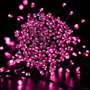 Soft pink 200 LED solar fairy lights 13.5m – thumbnail