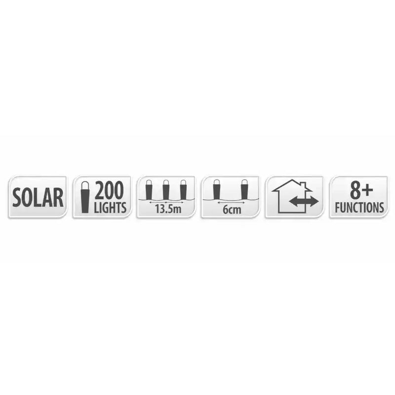 Soft pink 200 LED solar fairy lights 13.5m