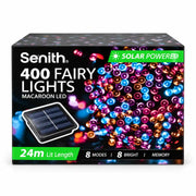 Macaroon colour 400 LED solar fairy lights 25.5m – thumbnail