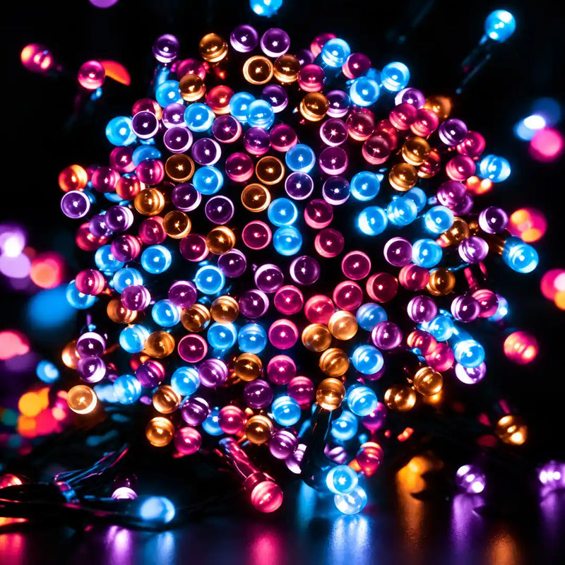 Macaroon colour 400 LED solar fairy lights 25.5m