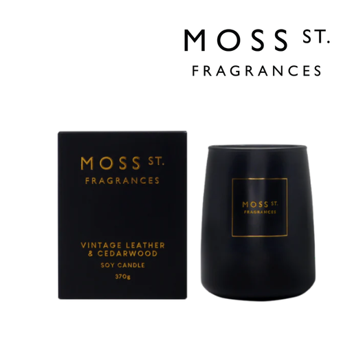 Vintage Leather and Cedarwood scented candle