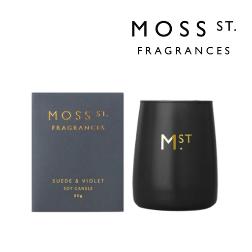 Suede and Violet scented candle