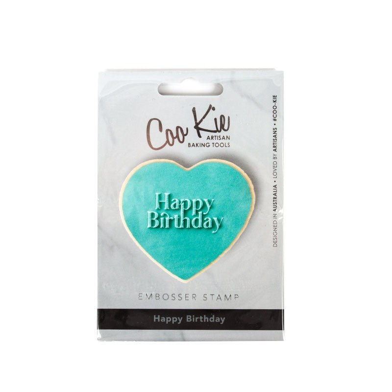 Happy Birthday text embosser stamp
