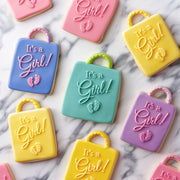 It's a Girl text embosser stamp – thumbnail