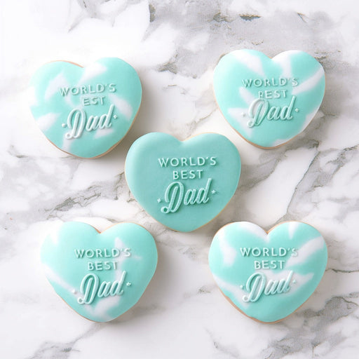 World's Best Dad text embosser stamp