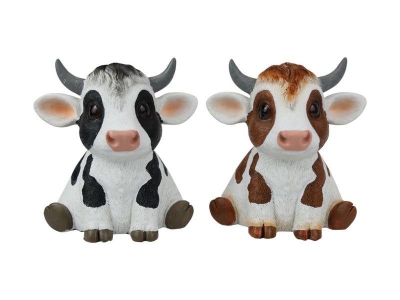 Sitting Cute Cow 17cm 2 assorted