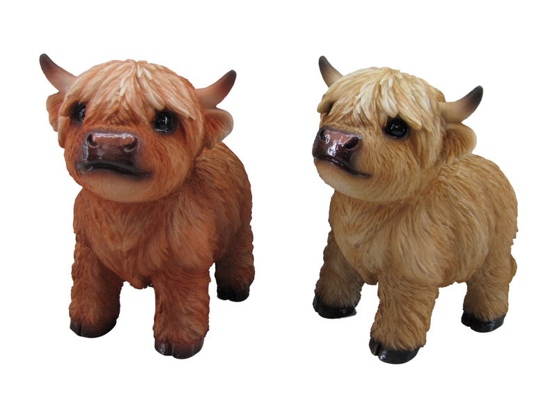 Cute Standing Highland Cow 2 Assorted 16cm