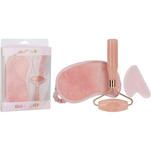 Three piece pink cosmetic grooming tools including tweezers