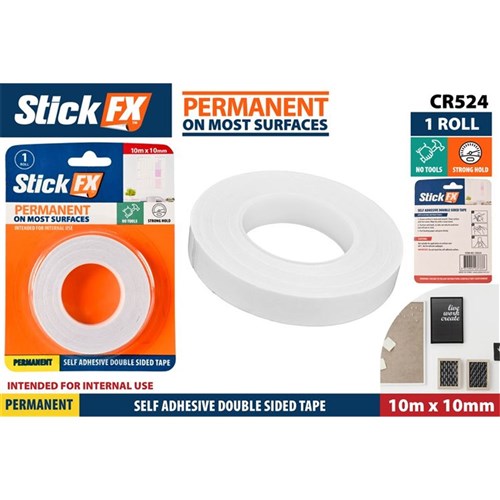 Roll of clear double sided tape 10mm