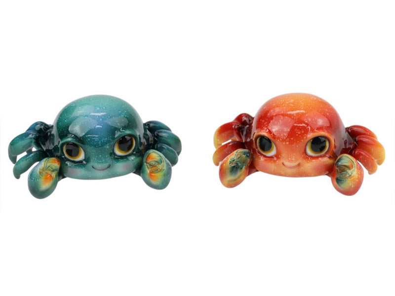 Assorted marble cute crab ornament 15cm