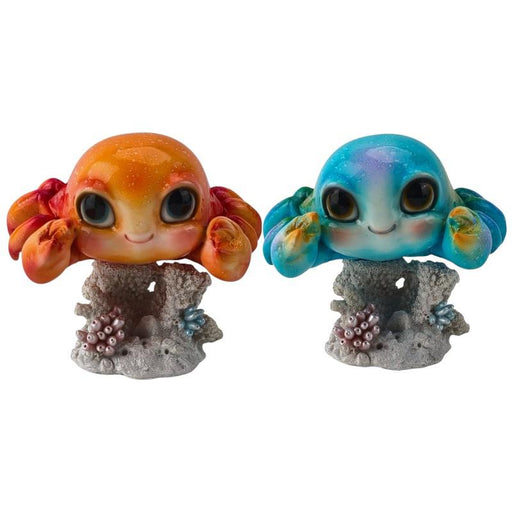 Assorted colourful baby crab ornament 15cm