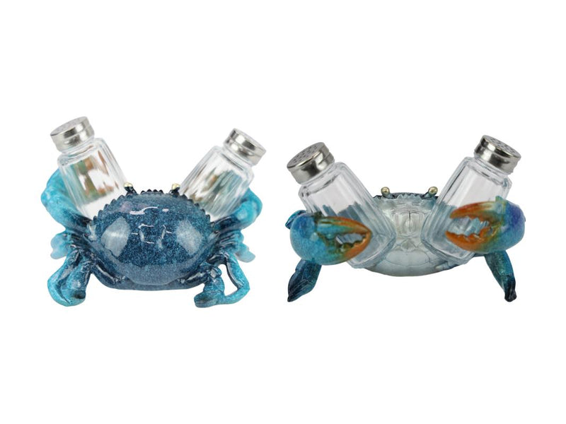Blue crab salt and pepper shaker 11cm