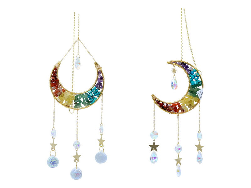 Crystal Suncatcher Chakra Moon 42-45cm