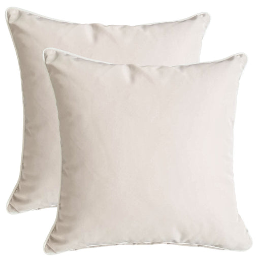 Piped Outdoor MM Cushion Taupe 50x50cm