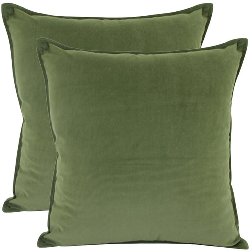 Velvet Cushion Olive 55x55cm
