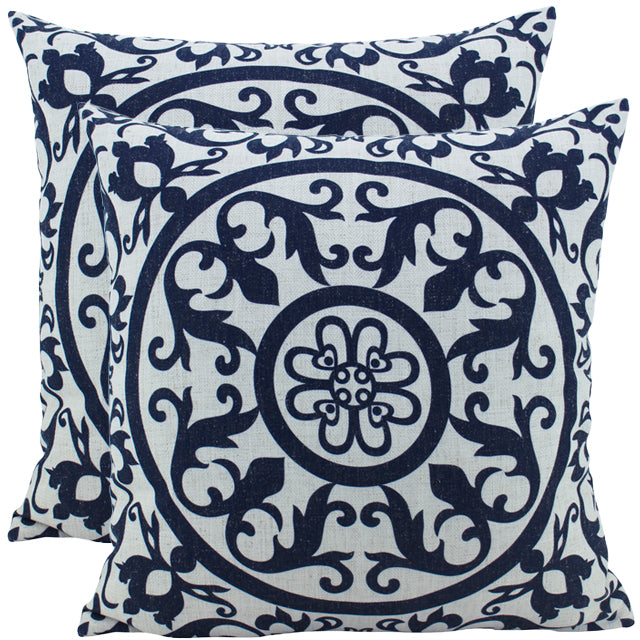 Cape Cod Linen Cushion Navy 50x50cm