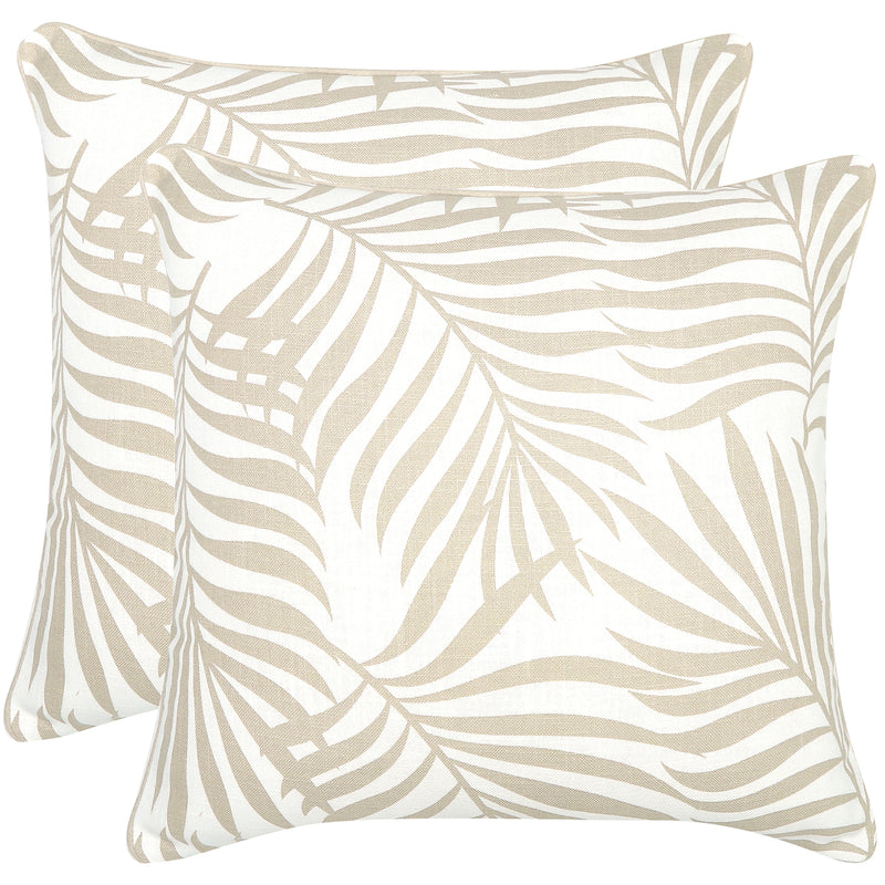Palmy Days Cotton Cushion Taupe 50x50cm