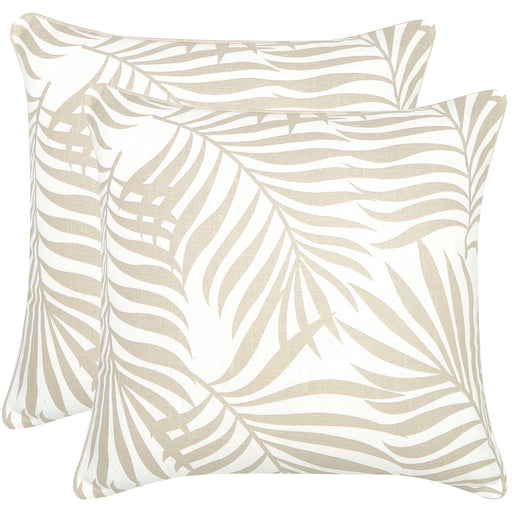 Palmy Days Cotton Cushion Taupe 50x50cm