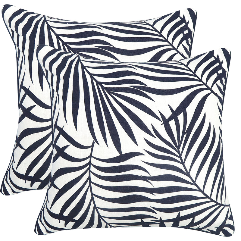 Palmy Days Cotton Cushion Navy 50x50cm