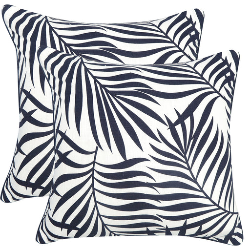 Palmy Days Cotton Cushion Navy 50x50cm