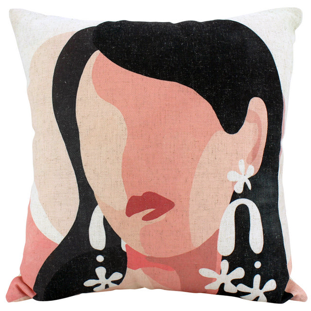 Linen cushion 50x50 unique print