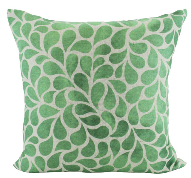 Succulent print linen cushion