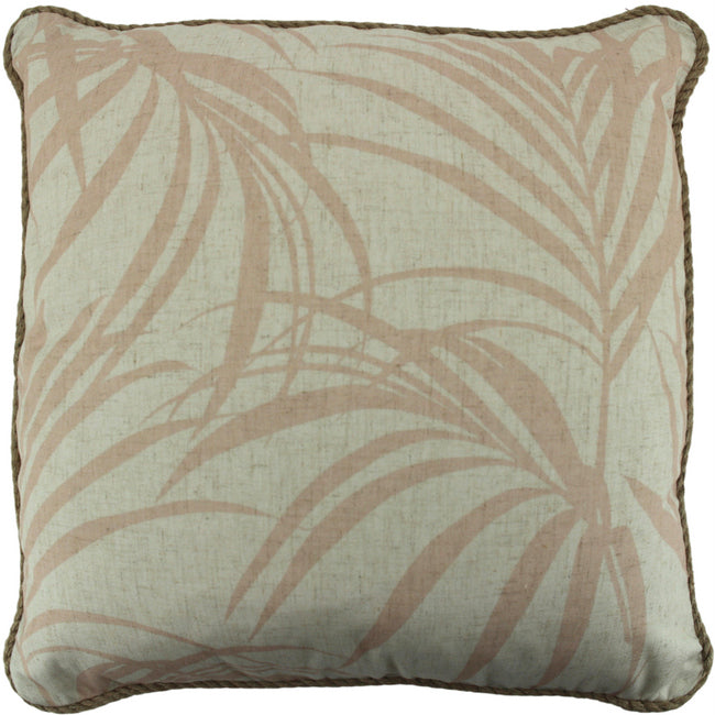 Linen palm leaf cushion 50x50