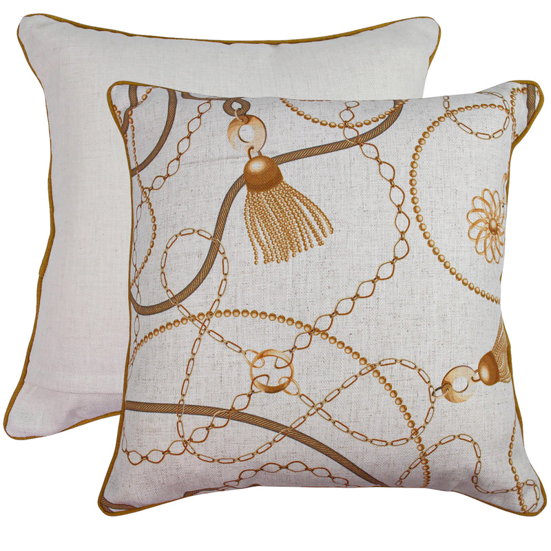 Tassel Hassle Linen Cushion 50x50cm