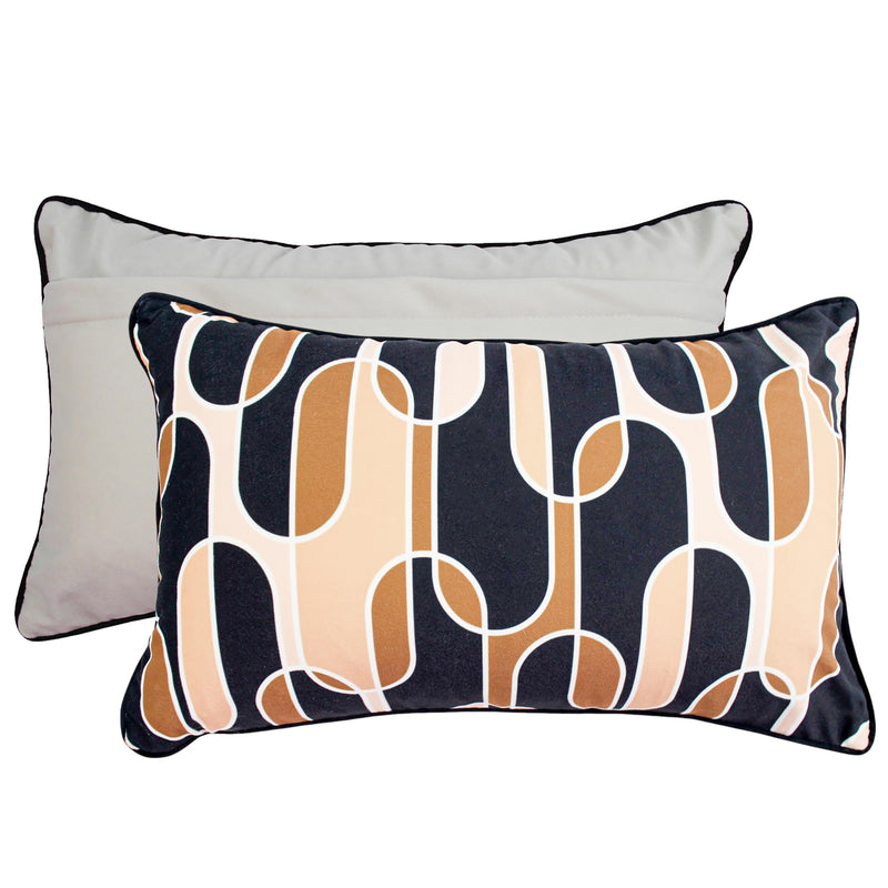 Groovy Bean velvet cushion 30x50cm