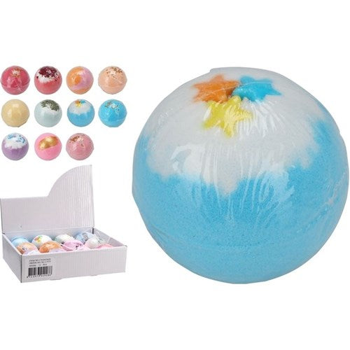 Six pack of 80g colourful bath fizzers in assorted fragrances