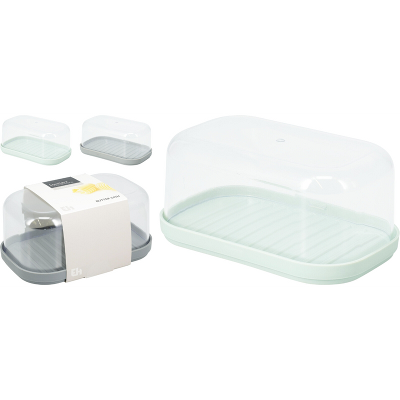 butter dish in 3 assorted colours